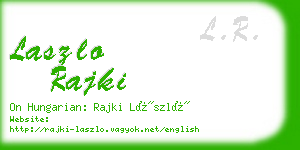 laszlo rajki business card